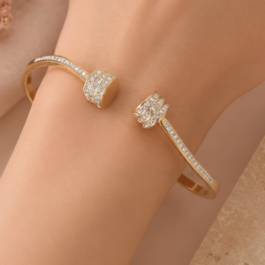 Bedazzled gold bangle